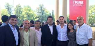 Concejales massistas, en acto de seguridad en Tigre