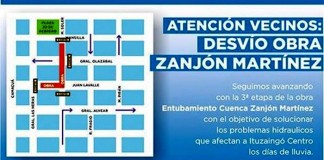 Novedades con el entubamiento de la Cuenca Zanjón Martínez, Ituzaingó