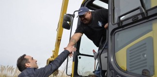 Tagliaferro supervisó trabajos de limpieza en la Cuenca Céspedes