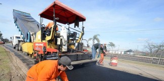 Continúan las obras de asfalto en las principales arterias de Tigre