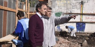 Katopodis supervisó las obras de la secundaria Nº 43 de Ballester