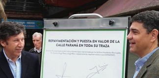 Posse y Macri anunciaron la repavimentación de la calle Paraná