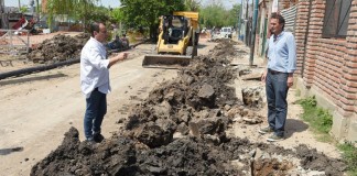 Katopodis recorrió obras de saneamiento en el área Reconquista