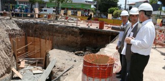 Tagliaferro supervisó la obra de la Cuenca Hidráulica Haedo Norte