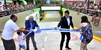 Andreotti inauguró el cuarto túnel construido con fondos municipales