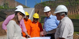 Vidal y Jorge Macri recorrieron obras de retén hidráulico