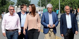 Vidal junto con Zamora y Andreotti inauguraron el Puente Taurita