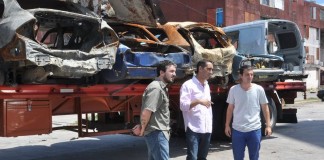 Tagliaferro supervisó la remoción de autos abandonados