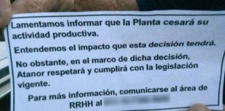 Atanor cerró dos plantas donde trabajaban 180 empleados