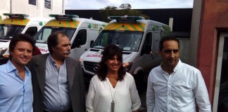 La ministra Ortíz junto a Tagliaferro supervisaron el sistema de emergencias