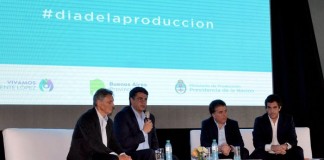 Jorge Macri, Cabrera y Dujovne, en jornada por Día de Producción