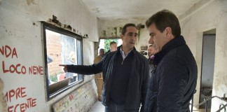 Tagliaferro y Ritondo, en demolición de búnker en Morón Sur