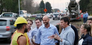 Posse y Dietrich recorrieron obras de ampliación del Acceso Norte