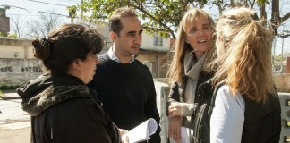 Tagliaferro y Gladys González recorrieron Castelar Sur