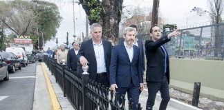 Tagliaferro y Frigerio recorrieron obras en Haedo