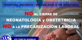 ATE Tigre, en asamblea permanente por conflicto en hospital de Pacheco