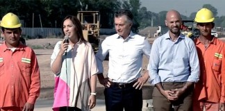 Macri y Vidal, en obras de ampliación del Buen Ayre