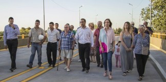 Vidal y Tagliaferro inauguraron refacciones del Puente Lebensohn