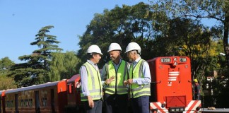Posse y Dietrich recorrieron obras en la estación de Villa Adelina