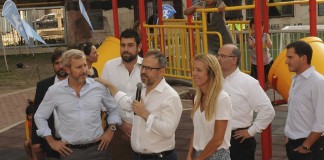 Valenzuela y Frigerio recorrieron obras en Ejército de los Andes