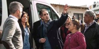 Tagliaferro y autoridades nacionales recorrieron el Barrio Carlos Gardel