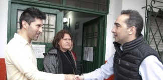 Tagliaferro recorrió obras en la escuela N° 57 de Morón