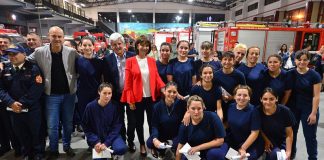 Incorporaron la primera Brigada Femenina de los Bomberos Voluntarios