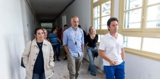 Sánchez Zinny recorrió obras en escuelas de Morón