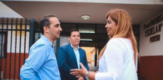 Tagliaferro recorrió la Primaria Nº78 de El Palomar