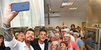 Massa, Juan Andreotti y Tinelli visitaron la Escuela de Oficios