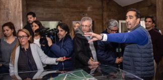 Con una maqueta interactiva, la gestión de Tagliaferro exhibe obras