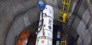 Llegó la segunda tuneladora para avanzar con las cloacas