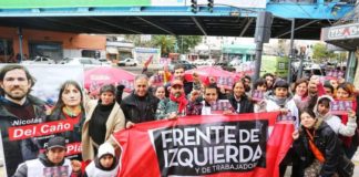 Néstor Pitrola, de campaña en Vicente López