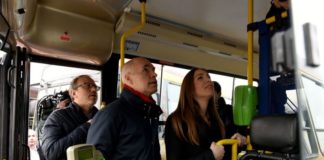 Vidal y Valenzuela anunciaron cámaras de seguridad en colectivos