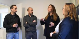 Vidal y Tagliaferro recorrieron espacio de Caritas