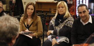 Vidal y Tagliaferro se reunieron con comerciantes