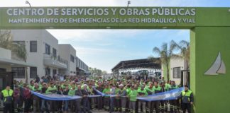 Andreotti inauguró un Centro de Servicios y Obras Públicas