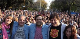 Debandi, Leandro Santoro y Palazzo, en charla en Ciudad Jardín
