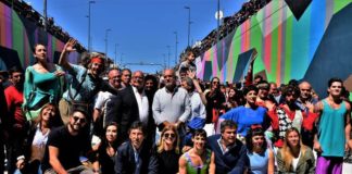 Gran despliegue en inauguración del túnel de Sarratea