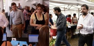 Caravana bonaerense de Arroyo en presentación de las tarjetas Alimentar