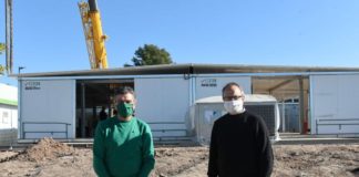 Valenzuela y Zabaleta recorrieron las obras de los Hospitales Modulares