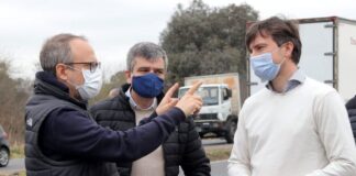 Ghi, Zabaleta y Valenzuela acordaron trabajos conjuntos en Ruta 4