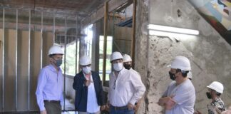 Moreira y Katopodis visitaron las obras del Hospital Thompson