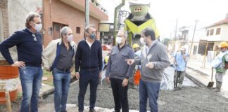 Moreira, Valenzuela y Katopodis recorrieron las obras de Triunvirato