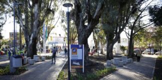 Inauguración de la plaza Mariano Moreno