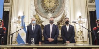 El Presidente tomó juramento a los nuevos ministros Taiana y Zabaleta