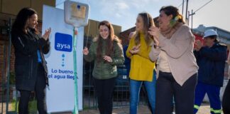 Malena Galmarini inauguró una red cloacal en Pacheco