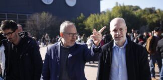 Valenzuela recorrió la expo de La Rural junto con Larreta