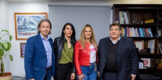 Reunión de trabajo entre Malena Galmarini y Mario Ishii