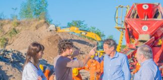 Juan Andreotti y Gabriel Katopodis recorrieron obras en San Fernando